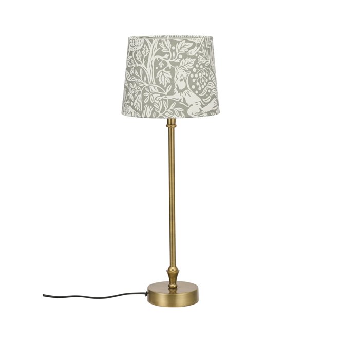Mosiężna lampa stołowa z abażurem w liście Liam
